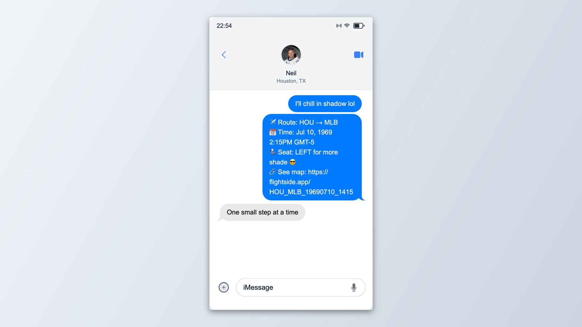 Share panel open with the summary and link ready to copy