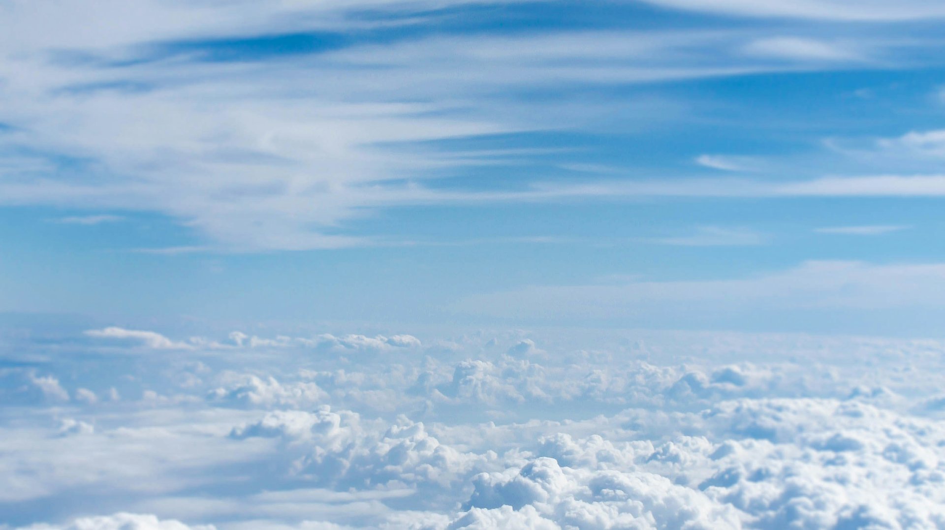 Blue sky above clouds